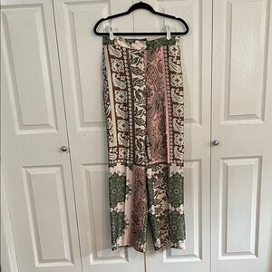 NWT Rachel Zoe Multicolor Patterned Trousers